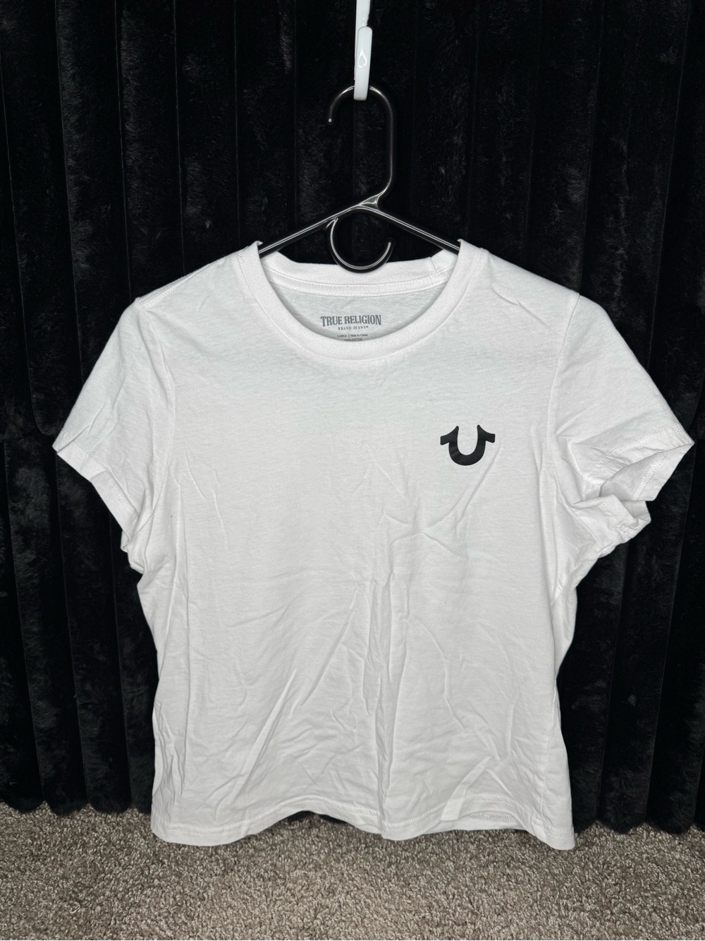 True Religion Women’s Classic White Logo Tee